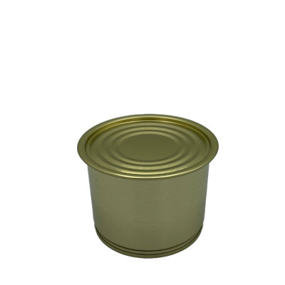 73/70x58-210 ml konzervové plechovky s obyčajným zlatým viečkom