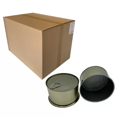 99x61,5EO-425 ml konzervové plechovky s trhacím viečkom na spodku v kartónoch